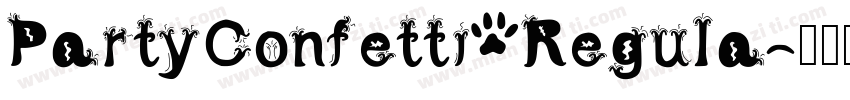 PartyConfetti Regula字体转换